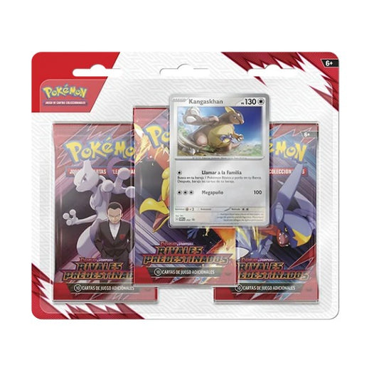 Pokémon TCG  Blister 3 sobres + Promo Kangaskhan Rivales Predestinados