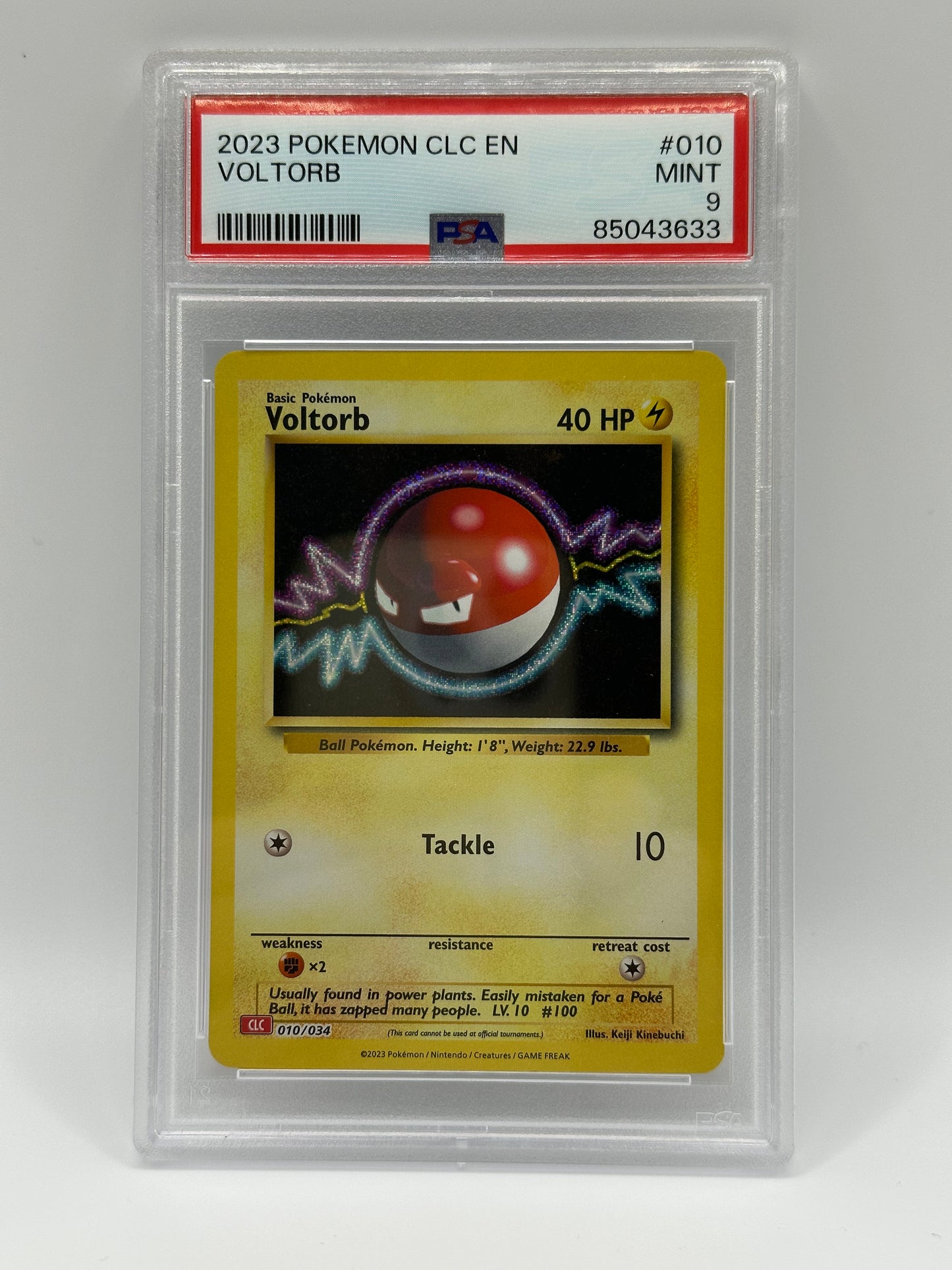 PSA 9 POKÉMON CLASSIC VOLTORB HOLO CLC 010 ENG